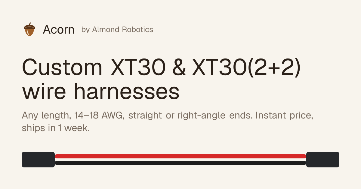 Acorn: Custom XT30 & XT30(2+2) Wire Harnesses
